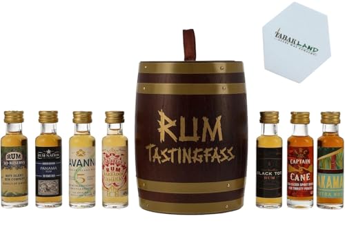 Rum Tasting Fass "Ich liebe Rum" 7 x 20 ml Ø40,9% Vol. von Tabakland ...ALLES WAS ANMACHT!