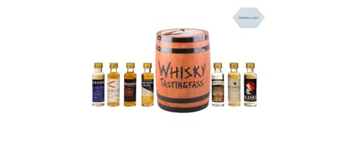 Whisky Tasting Fass | "Ich liebe Whisky" | 7 x 20 ml | 1770 Glasgow The Original, Isle of Raasay, Old Ballantruan, The GlenAllachie 8j, Lochlea Our Barley, Glencadam, Nc'nean | 44,7% Vol. von Tabakland ...ALLES WAS ANMACHT!