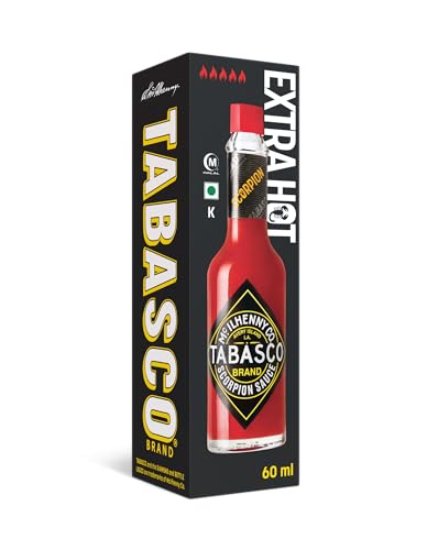 TABASCO Scorpion Sauce, 1x 60ml, sehr scharfe Chili Sauce, Scoville Bewertung: 23.000-33.000, 10x schärfer als TABASCO Original Red Sauce, 100% natürlich, Glasflasche von TABASCO