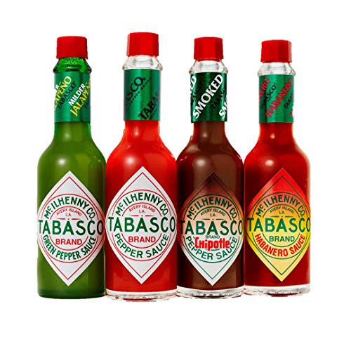 TABASCO 4er Saucen Bundle, 4*60ml, 4 Glasflaschen Chili-Sauce, 100% natürlich von TABASCO