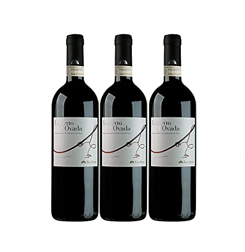 Tacchino Dolcetto d'Ovada Rotwein veganer Wein trocken DOC Italien (3 Flaschen) von Tacchino