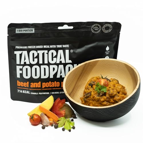 Tactical Foodpack Rindfleischeintopf mit Kartoffeln in großer Portion - Gefriergetrocknete Mahlzeiten I zum Verzehr bereit I MRE I Survival I Outdoor Nahrung I Trekking Nahrung I Expedition I Büro Tactical Foodpack Rindfleischeintopf mit Kartoffeln in großer Portion - Gefriergetrocknete Mahlzeiten I zum Verzehr bereit I MRE I Survival I Outdoor Nahrung I Trekking Nahrung I Expedition I Büro von Tactical Foodpack
