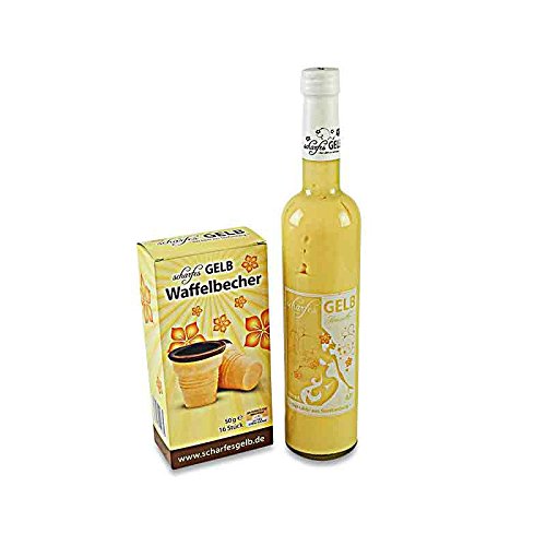 'scharfes GELB' Amaretto und 'scharfes GELB' Waffelbecher Probierpaket 'scharfes GELB' Amaretto und 'scharfes GELB' Waffelbecher Probierpaket von Tänzer und Trasper