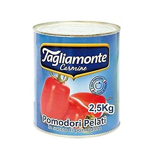 3x Tagliamonte Pomodori Pelati geschälte Tomaten sauce aus Italien dose 2,5Kg 100% Italienische Tomaten von Tagliamonte