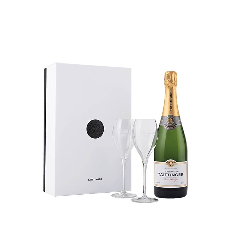 Taittinger : Coffret Paradoxe Prestige Brut + 2 flûtes von Taittinger