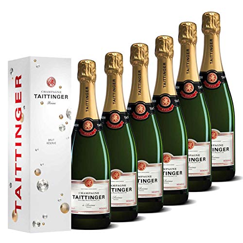Taittinger Champagner Set 6x 0,75l Brut Réserve jeweils in Geschenkverpackung - Champagnerset von Taittinger