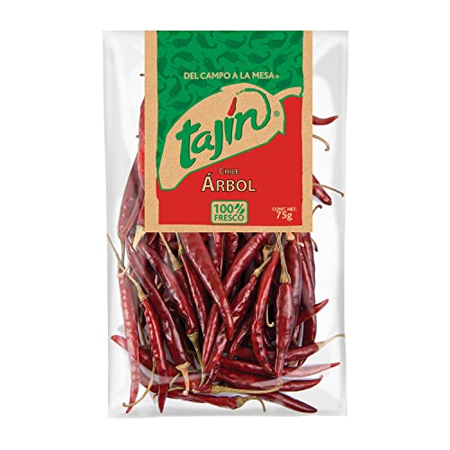 TAJIN Chili de Arbol – Ganze Getrocknete Chilischoten | Scharfer, Rauchiger Geschmack – Mexikanisches Gewürz für Würzmischungen, Salsas und Marinaden von Tajin