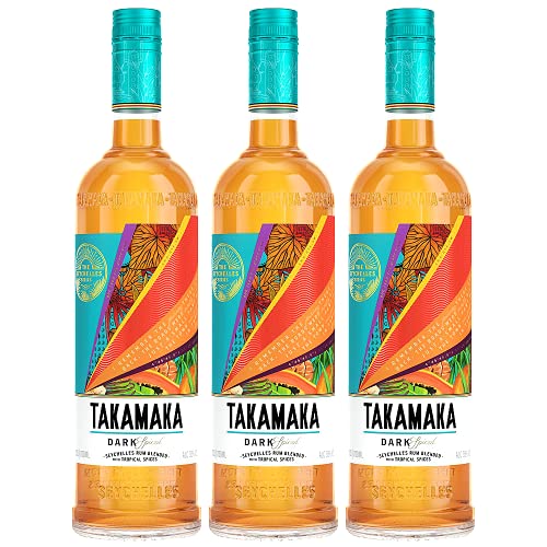 3 Flaschen Takamaka Dark Spiced Premium spirit drink from seychelles a 0,7l (3 x 0,7l) 38% Vol. von Takamaka