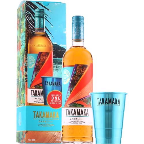Takamaka Dark Spiced Rum Set mit Beach Cup 0.70 l 38% vol von TakamakaRum