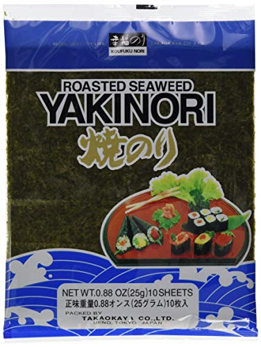 Takaokaya Seealgen, geröstet (Yaki Nori) (1 x 25 g Packung) von TAKAOKAYA