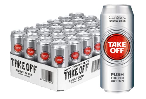 Take Off Energy Drink Classic 24 x 0,5l - inkl. 6 Euro DPG EINWEG Pfand - sometimes you just need to push the red button von Take Off