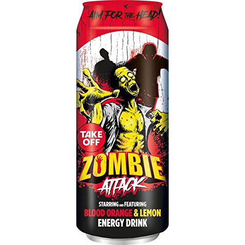 12 Dosen Take Off Drink Zombie Attack Blood Orange Lemon a 500 ml in Dose inc. 3,00€ EINWEG Pfand von TakeOff