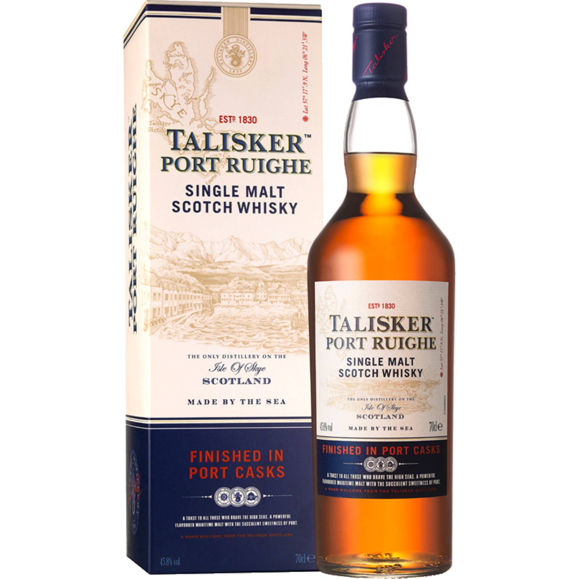 Talisker Port Ruighe Isle of Skye Single Malt, Scotch Whisky, 0,7 L, 45,8% Vol., Schottland, Spirituosen von Talisker Distillery, Carbost, Isle of Skye, IV47 8 SR, Scotland