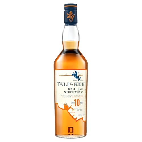 Talisker 10 Jahre | aromatischer Single Malt Scotch Whisky | mit Geschenkverpackung | handverlesen von der schottischen Insel Skye | 45,8% vol | 700ml Einzelflasche | von Talisker