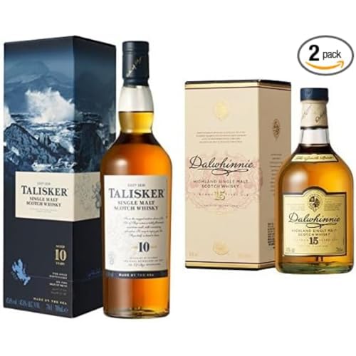 Dalwhinnie Talisker 10 Jahre | mit Geschenkverpackung | aromatischer Single Malt Scotch Whisky | handverlesen von der schottischen Insel Skye | 45.8% vol | 700ml & Dalwhinnie 15 Jahre | 43% vol von Dalwhinnie