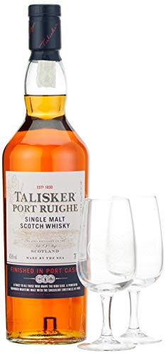 Talisker Port Ruighe Whisky mit Geschenkverpackung mit 2 Gläsern (1 x 0.7 l) von ebaney