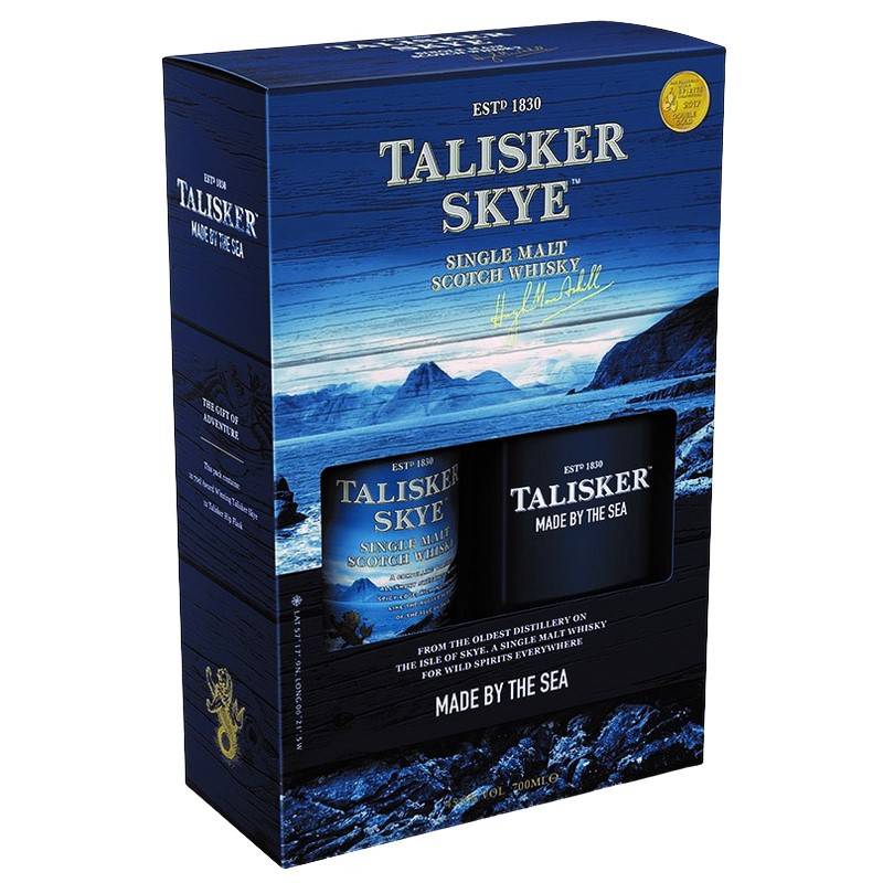 Talisker Skye Geschenkpackung mit Flachmann 0,7 L 45,8%vol von Talisker