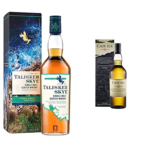 Talisker Skye | Single Malt Scotch Whisky | Ausgezeichneter, aromatischer Single Malt | 45.8% vol | 700ml & Caol Ila 12 Jahre | Islay Single Malt Scotch Whisky | 43% vol | 700ml von Talisker