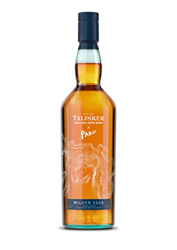 Talisker x Parley – Wilder Seas | Single Malt Scotch | Limitierte Edition | Flasche aus 100% recyceltem Glas | geeignetes Geschenk für Whisky-Liebhaber | 48,6% vol | 700 ml Einzelflasche | von Talisker