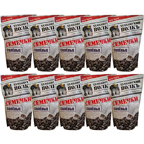 Sonnenblumenkerne Tambovsky Volk geröstet gesalzen 10er Pack (10 x 500g) 1 Karton sunflower seeds семечки von Tambovsky Volk