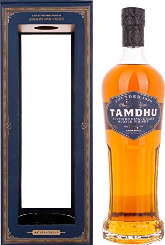 Tamdhu 15 Years Old Speyside Single Malt Scotch Whisky (1 x 700 ml) – Single Malt Whisky mit intensivem Geschmack nach Sommerfrüchten – Whisky reift 15 Jahre in Oloroso-Sherry-Fässern – 46 % Alk. von Tamdhu