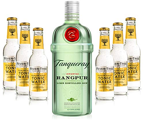 Gin Tonic Set - Tanqueray Rangpur 0,7l 700ml (41,3% Vol) + 6x Fever Tree Tonic Water 200ml inkl. Pfand MEHRWEG von Tanqueray-Tanqueray