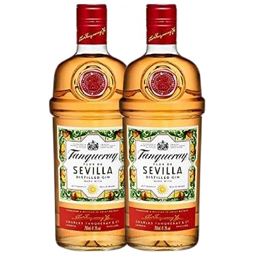 Gin Tanqueray Flor de Sevilla Rakete Flasche 1 L (Schachtel mit 2 Rakete Flasche von 1 L) von Tanqueray & Co