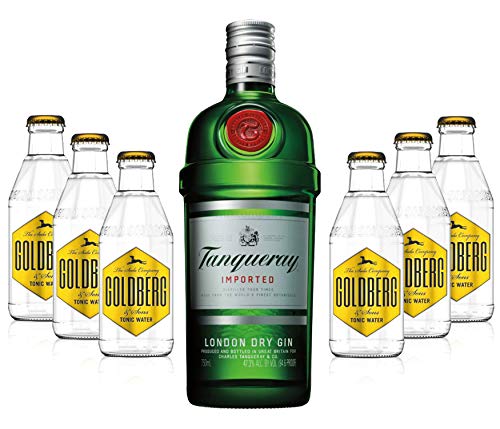 Gin Tonic Set - Tanqueray London Dry Gin 0,7l 700ml (47,3% Vol) + 6x Goldberg Tonic Water 200ml inkl. Pfand MEHRWEG von Tanqueray-Tanqueray