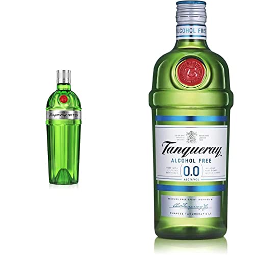 Tanqueray 0,0% | alkoholfreie Destillat Alternative | für nicht-alkoholische Cocktails und Longdrinks | zuckerfrei & kalorienfrei | voller Geschmack | 700ml & No.Ten | Premium Gin | 47,3% vol | 700ml von Tanqueray