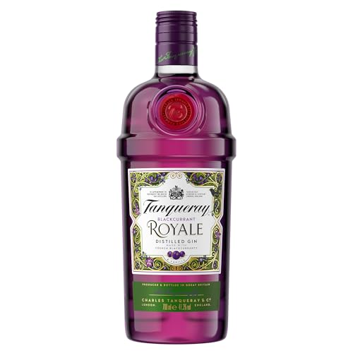 Tanqueray Blackcurrant Royale Gin | Leckeres Johannisbeer-Aroma | Empfohlen für Gin Tonic & Cocktails | 41,3% vol | 700ml Einzelflasche | von Tanqueray