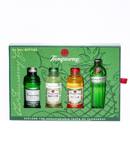 Tanqueray Exploration Pack mit London Dry Gin, No. Ten, Flor de Sevilla und Rangpur Gin (1 x 0.2 l) von Tanqueray