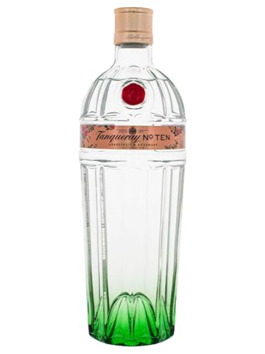 Tanqueray N° TEN | Destillierter Gin | The Citrus Heart Edition | Grapefruit- & Rosemarin - Geschmack | 45,3% vol | 1000ml Einzelflasche | von Tanqueray