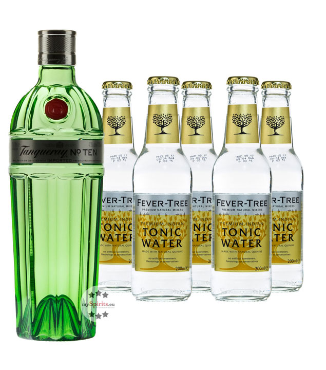 Tanqueray No. 10 Gin & Fever-Tree Tonic Set (47,3 % vol., 1,7 Liter) von Tanqueray