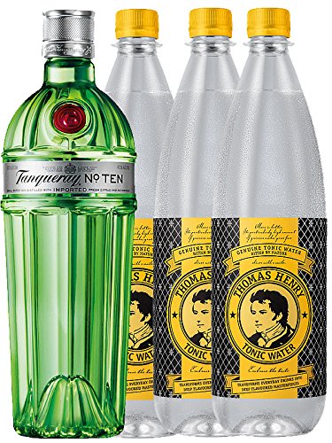 Tanqueray No.10 Ten Gin 0,7 Liter + 3 x Thomas Henry Tonic 1,0 Liter von Tanqueray