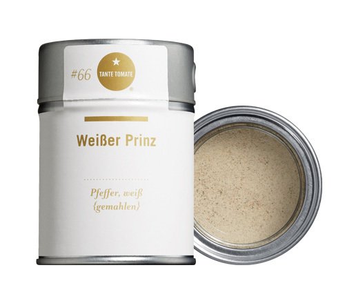 Tante Tomate - Weißer Prinz - Pfeffer, weiß {gemahlen} - Streudose 70g Tante Tomate - Weißer Prinz - Pfeffer, weiß {gemahlen} - Streudose 70g von Tante Tomate