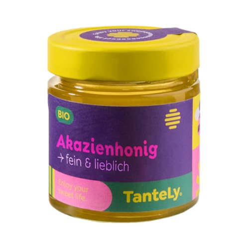 TanteLy Bio Akazienhonig im Glas, 1 x 250g, lieblich, fein blumig, aus Scheinakazie, milder Geschmack, besonders bei Kindern beliebt TanteLy Bio Akazienhonig im Glas, 1 x 250g, lieblich, fein blumig, aus Scheinakazie, milder Geschmack, besonders bei Kindern beliebt von TanteLy