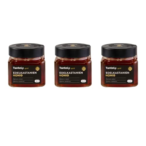 TanteLy Bio Gold Edelkastanien Honig 3er Set für Genuss (3 x 275 g) von TanteLy