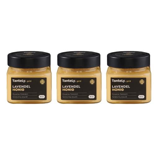 TanteLy Bio Gold Lavendelhonig 3er Set für Genuss (3 x 275 g) von TanteLy