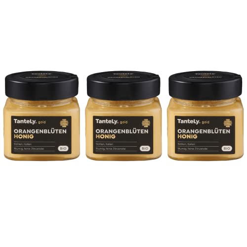 TanteLy Bio Gold Orangenblütenhonig 3er Set für Genuss (3 x 275 g) von TanteLy