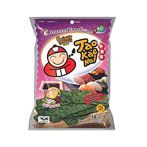 Tao Kae Noi Crispy Seaweed Snack Japanese Sauce, knuspriger Algensnack japanischer Art, 32 g von Tao Kae Noi