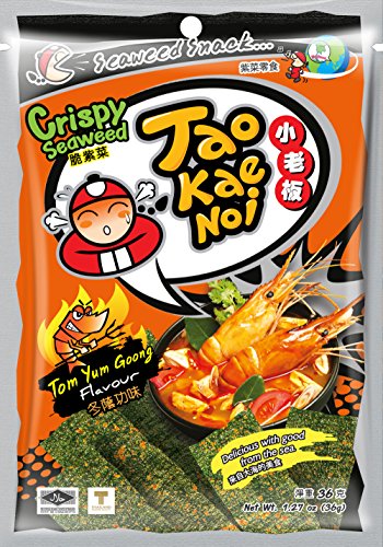 Taokaenoi Brand Seetangsnack TY Geschm, 6er Pack (6 x 36 g) von Tao Kae Noi