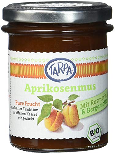 Tarpa Bio Aprikosenmus mit Rosmarin und Bergamotte, 4er Pack (4 x 210 g) von Tarpa