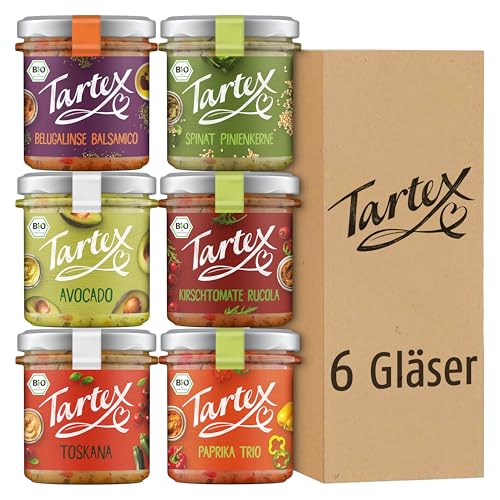Tartex Bio Brotaufstriche Herzhaft | Veganer Aufstrich | Kennenlernbox Lieblinge | 6 Gläser im Vorteilspack | lecker auf Brot oder als Dip | 825g Tartex Bio Brotaufstriche Herzhaft | Veganer Aufstrich | Kennenlernbox Lieblinge | 6 Gläser im Vorteilspack | lecker auf Brot oder als Dip | 825g von Tartex