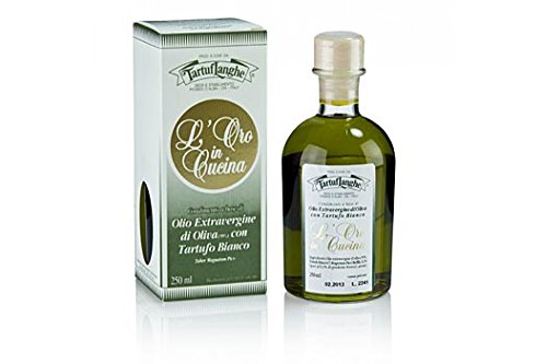 L´Oro Olivenöl Extra Vergine m. weißer Trüffel & Aroma (Trüffelöl), Tartuflanghe, 250 ml von TartufLanghe