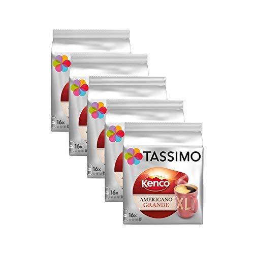 Packung aus 5 Tassimo Kenco Americano Grande mit je 16 T-Discs Packung aus 5 Tassimo Kenco Americano Grande mit je 16 T-Discs von Tassimo