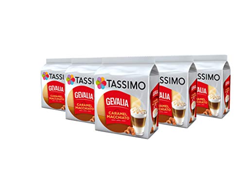 TASSIMO Gevalia Latte Macchiato Caramel Kaffee Kapseln Pods 5er Pack, 40 Getränke von Tassimo