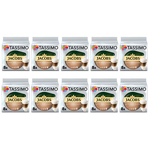 TASSIMO Kapseln Jacobs Latte Macchiato Classico 10x8 Getränke T-Discs von Tassimo