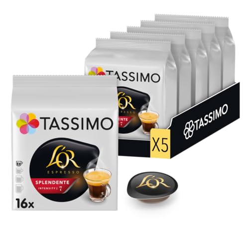 TASSIMO L'OR Espresso Splendente Coffee Capsules T-Discs Pods 5 Pack, 80 Drinks von Tassimo
