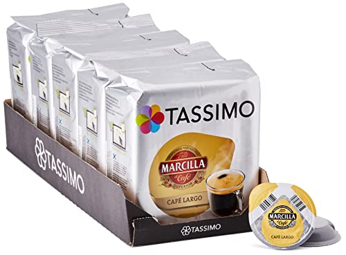 TASSIMO Marcilla Cafe Large Breakfast Kaffee Kapseln T Discs 5er Pack, 80 Getränke von Tassimo