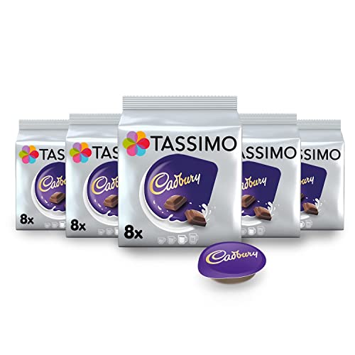 Tassimo Kapseln Cadbury Hot Chocolate 40 Kaffeekapseln, 5er Pack, 5 x 8 Getränke von Tassimo